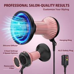 WUFAYHD ionic ceramic technology delivers smooth, damage-conscious styling.