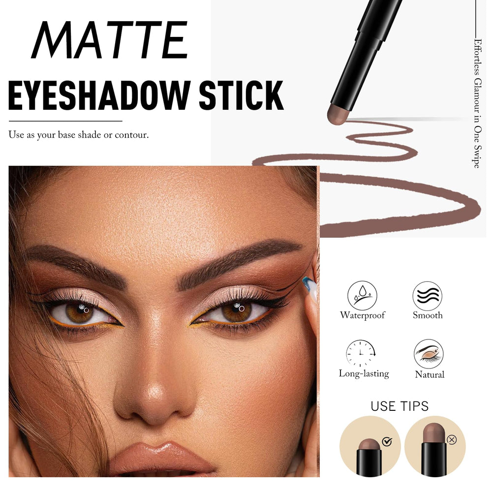 Wugbc Cream Matte Eyeshadow Stick close-up glide highlights creamy texture and buildable coverage.
