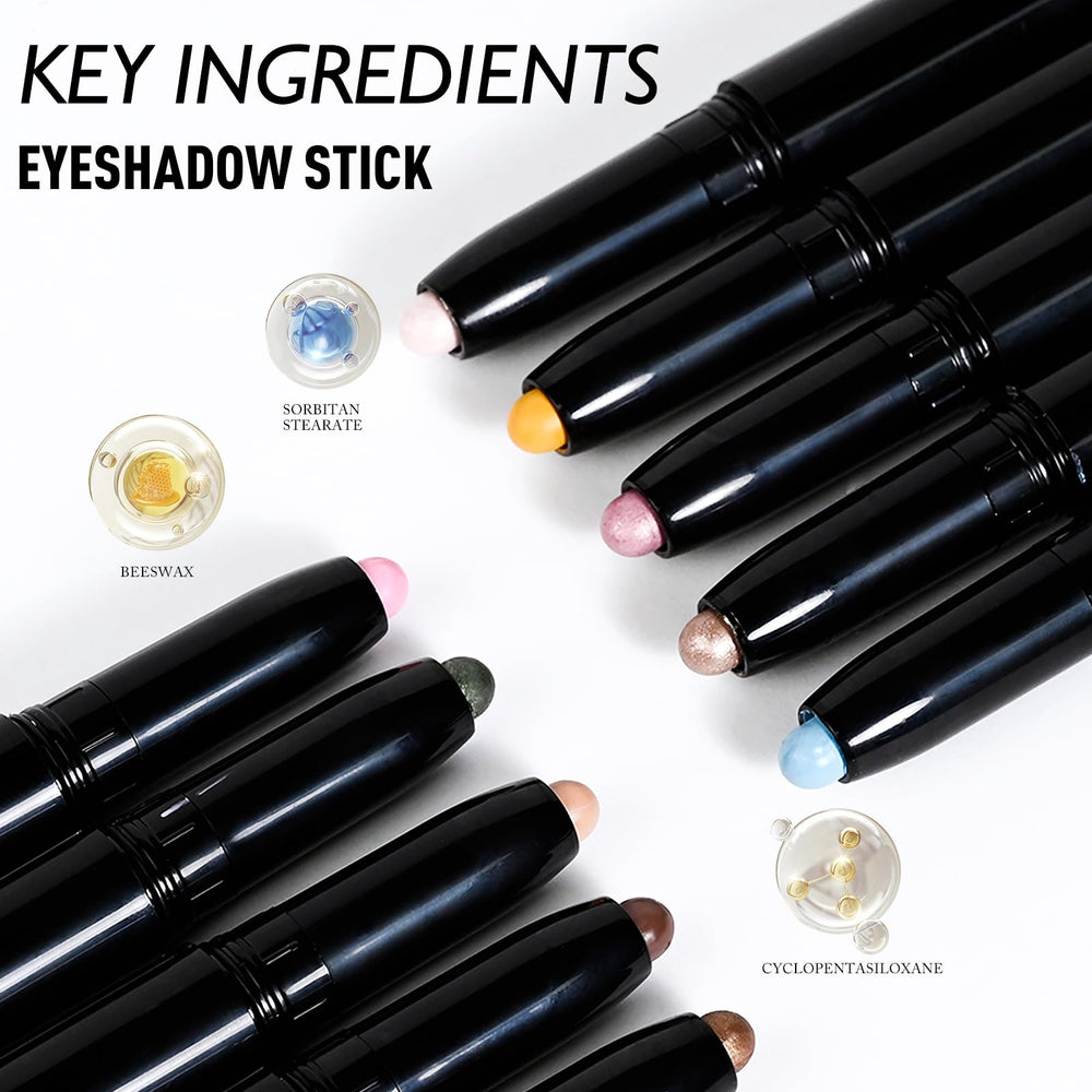 Wugbc Cream Matte Eyeshadow Stick multi-use setup shows eye shadow, blush and contour options.