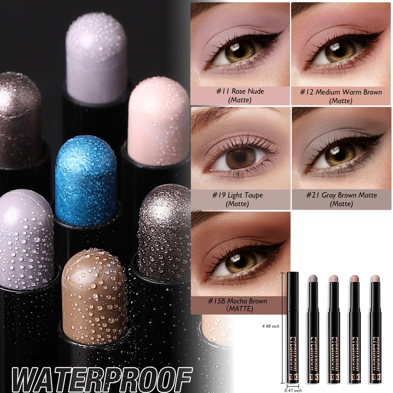 Wugbc Cream Matte Eyeshadow Stick packaging display highlights premium gifting presentation.
