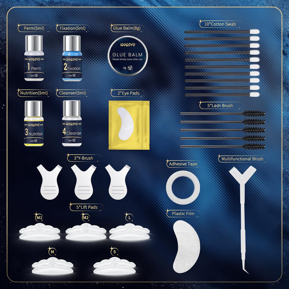 WUGOYU brow lamination setup shown for beginner-friendly use