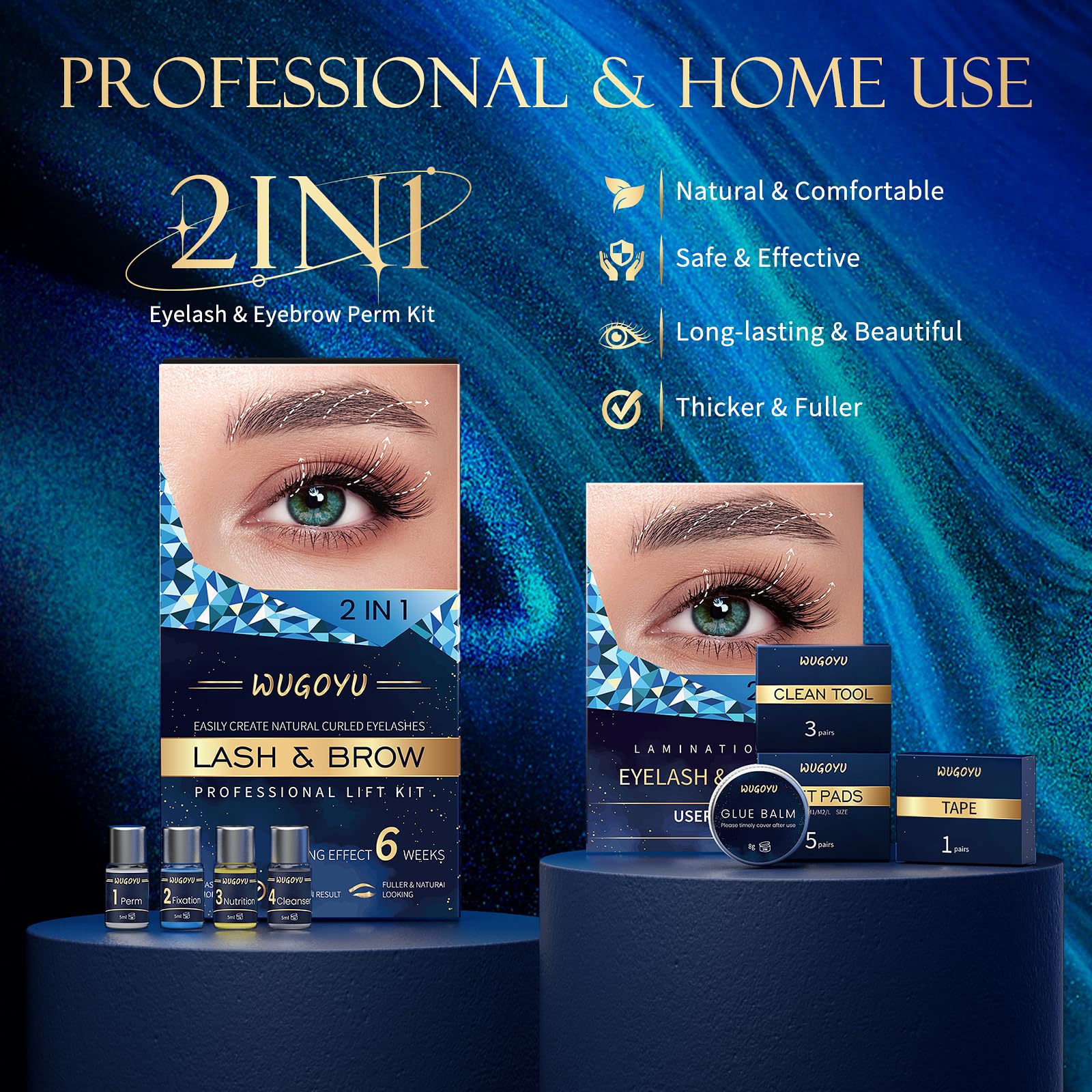 WUGOYU cleanser prepares lashes and brows for best adhesion