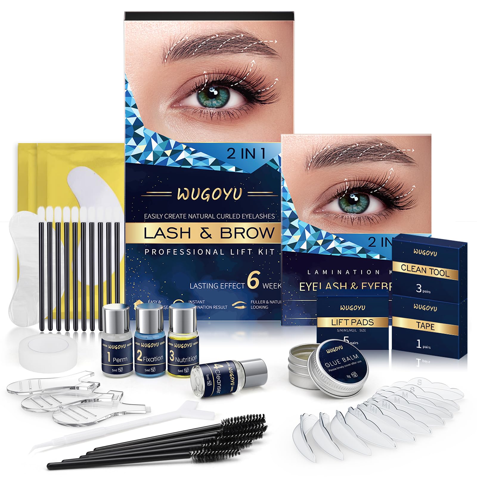 WUGOYU lash lift kit glue provides strong hold for lasting curl