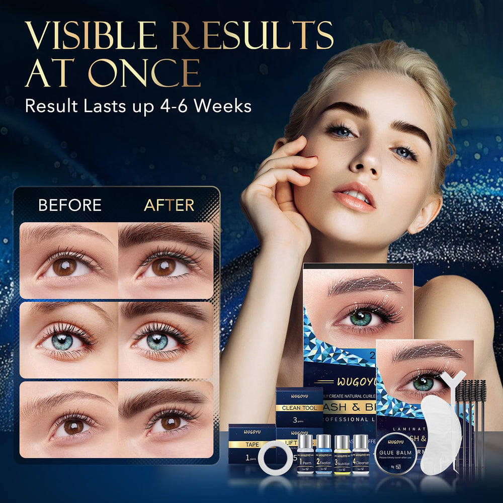 WUGOYU perming lotion demonstrates gentle lift for lashes