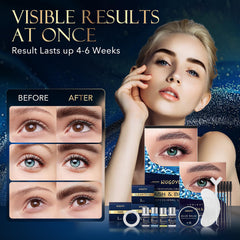 WUGOYU perming lotion demonstrates gentle lift for lashes