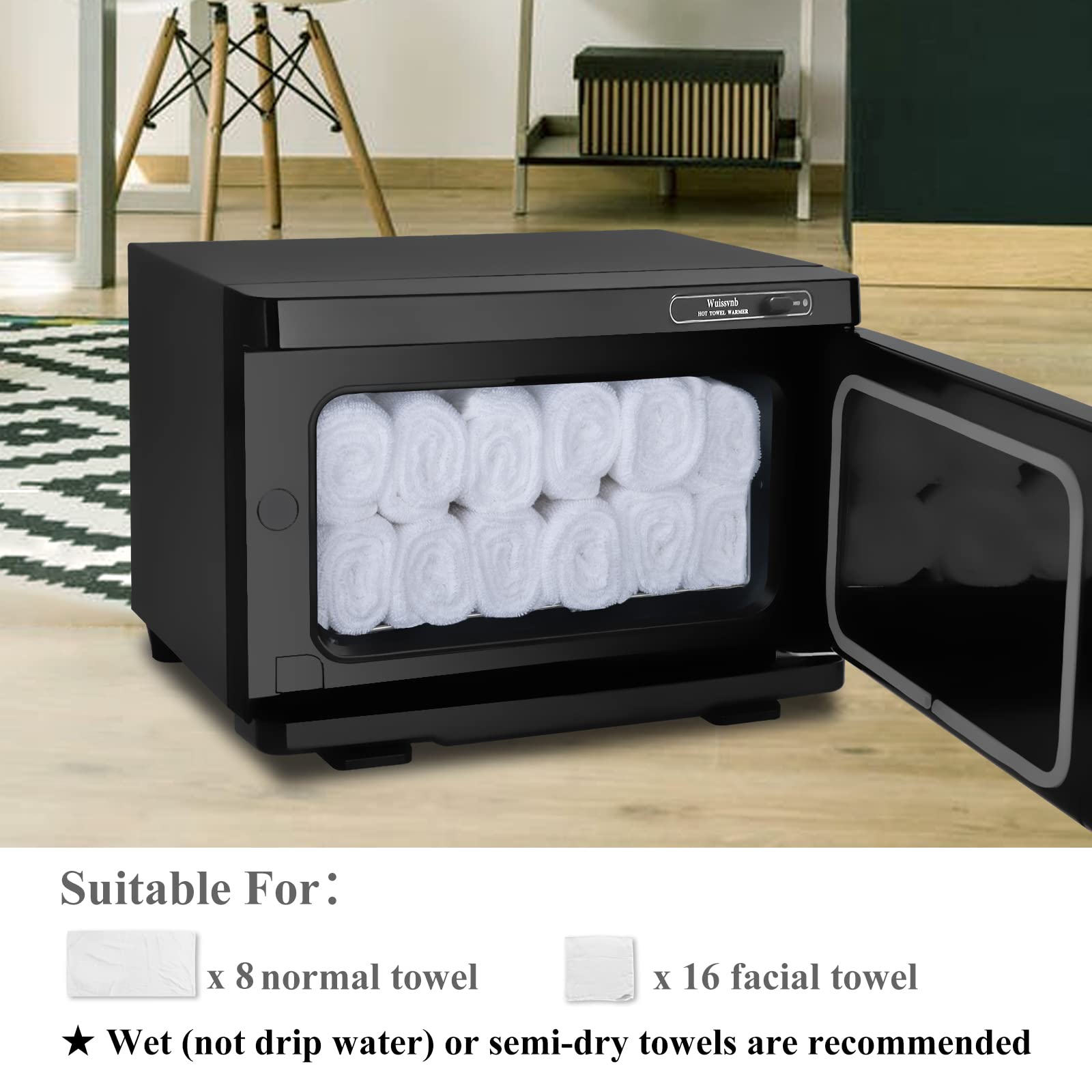 Wuissvnb 8L towel warmer water collection feature helps keep the area tidy
