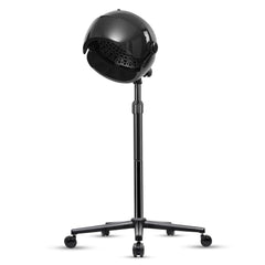 Wuissvnb hooded hair dryer with digital display enables precise heat and timer control.
