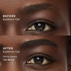 WUNDERBROW angled brush demonstrates precise brow shaping and definition