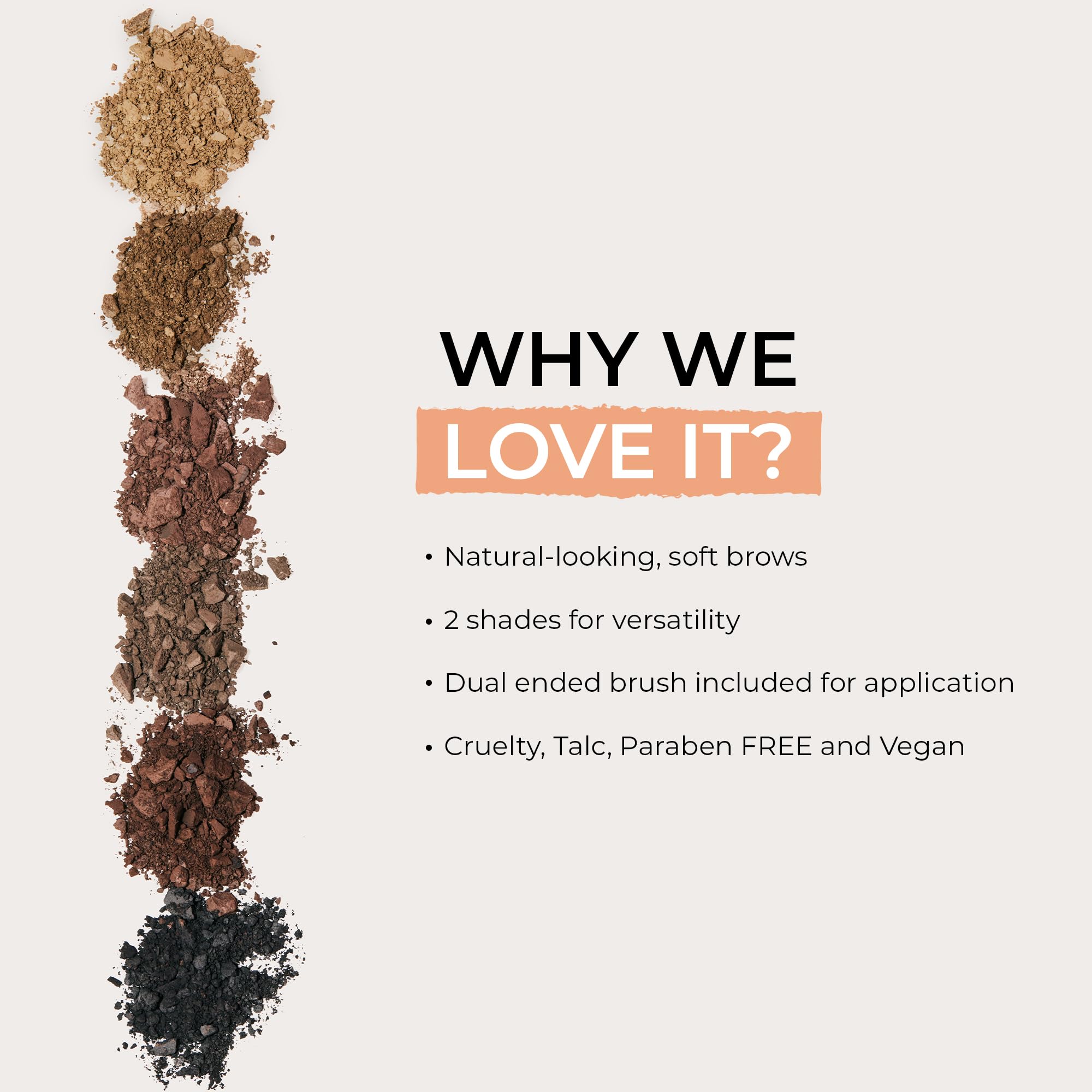 WUNDERBROW powder used as eyeshadow for subtle lid definition.