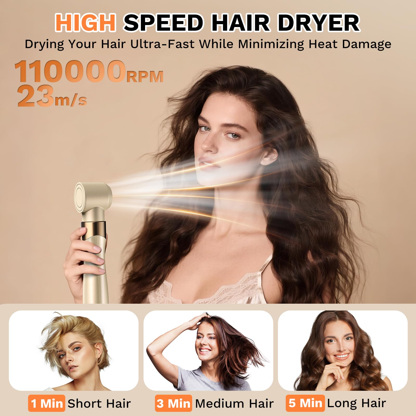 Wuven left-right auto air curling heads delivering effortless salon curls.