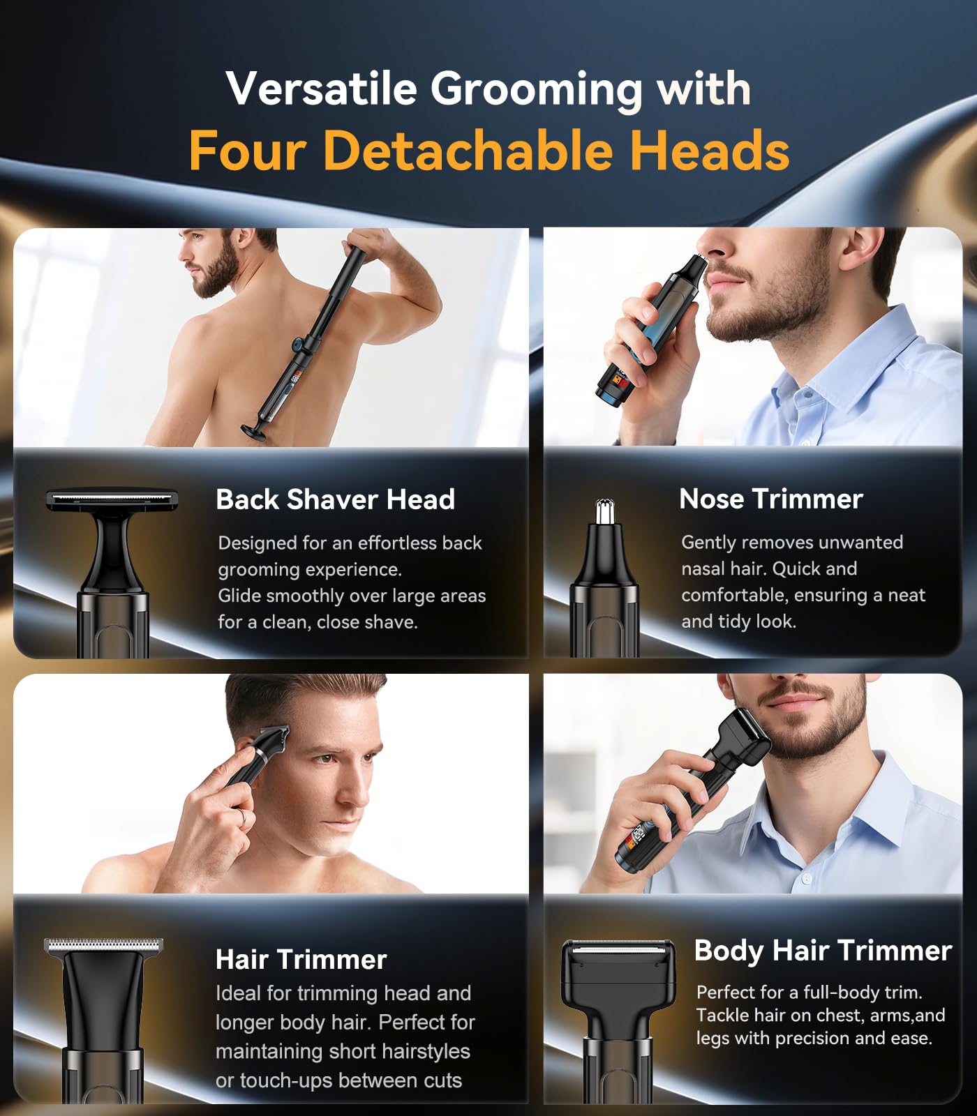 WUXO back shaver 50cm extendable handle reaching hard-to-reach areas