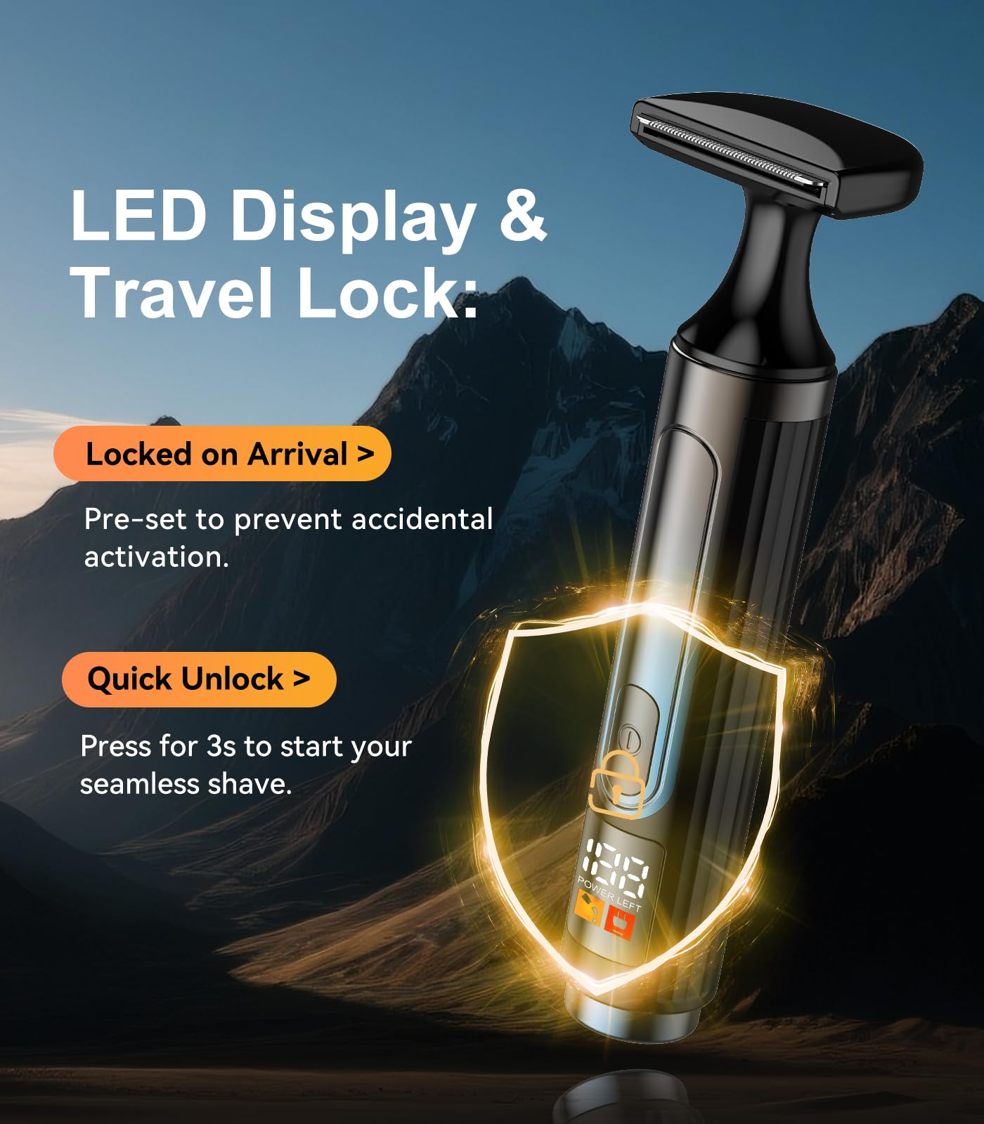 WUXO back shaver IPX7 waterproof for reliable wet-dry use