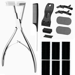 The WXFHTDA Silvery Set pliers securely seal tape-in extensions with precise pressure.