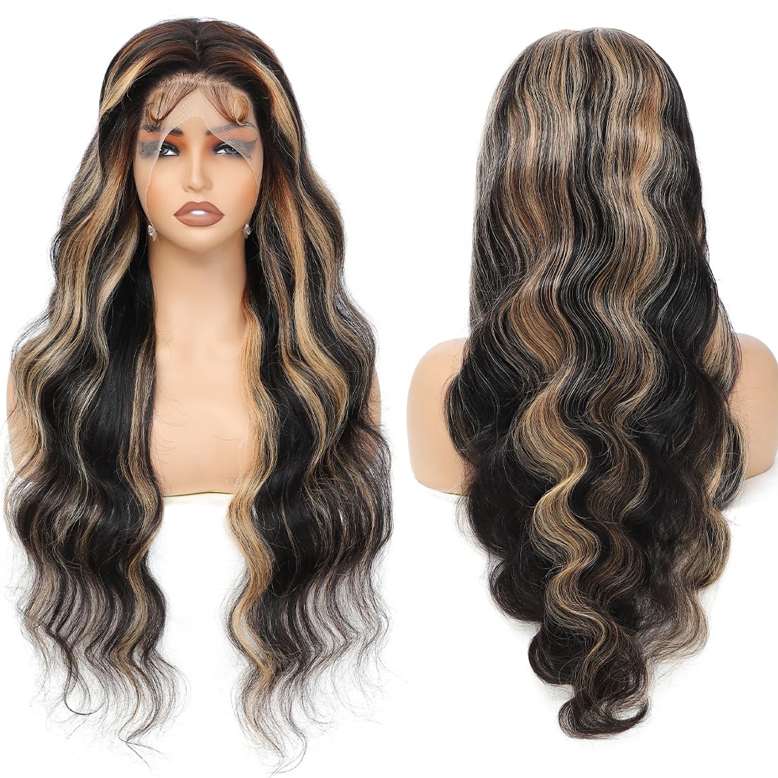 WXG balayage ombré body-wave wig showcasing soft texture and movement.