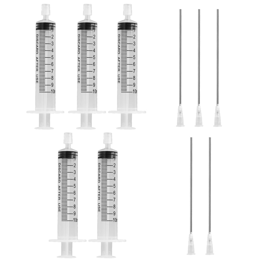 WXS-CHALL industrial-use syringe showcasing robust metal needle for deep filling.