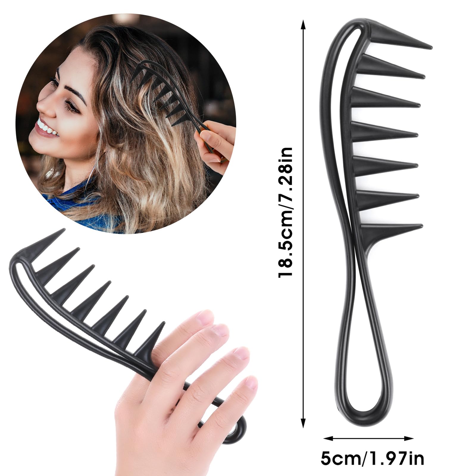 wy-lighting-level durable-black-combs withstand daily salon use.