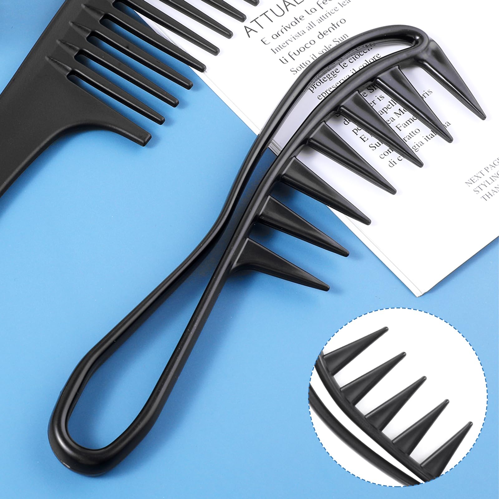 wy-lighting-level professional-salon-use-wide-tooth-combs for barbers and salons.