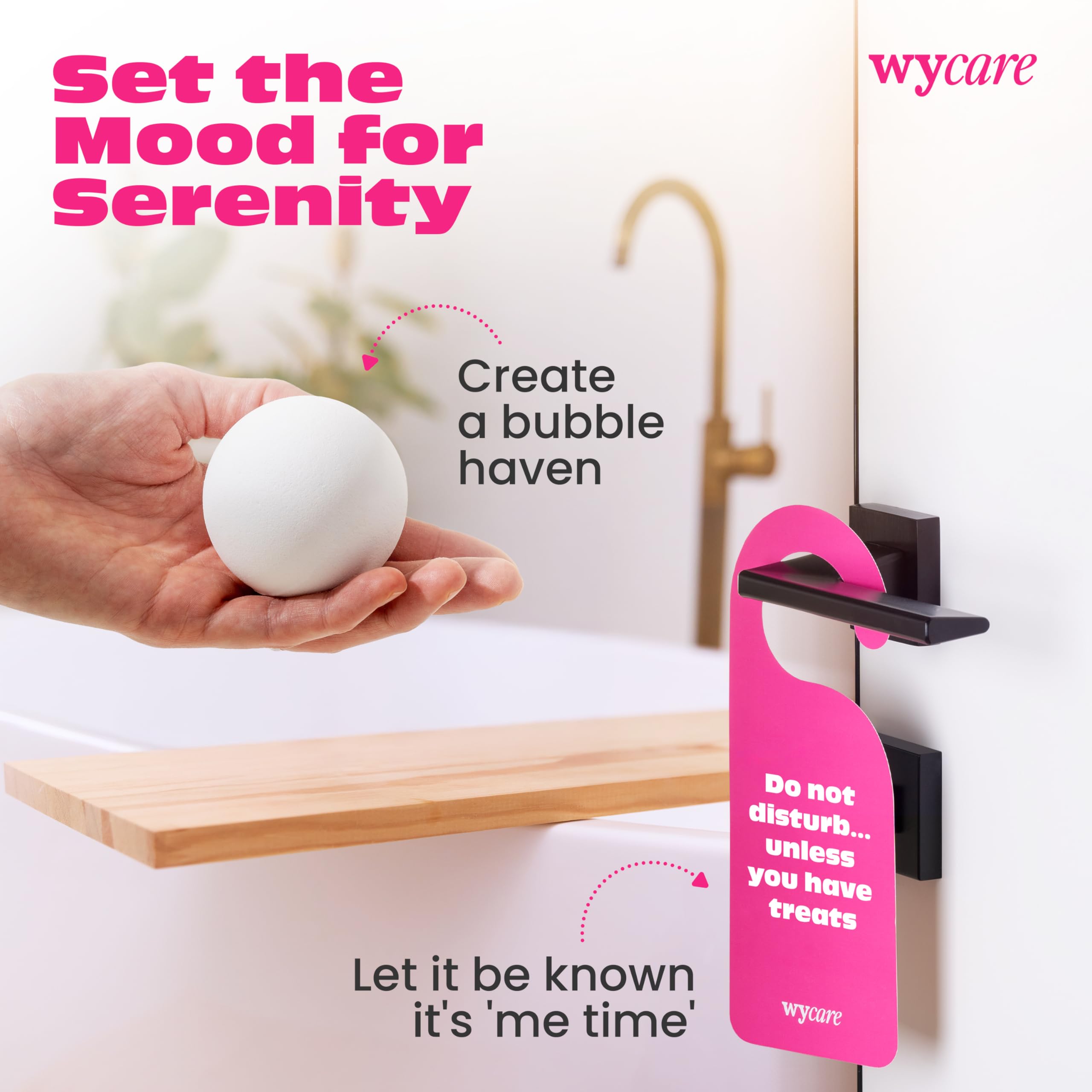 Wycare Gift Box Women bergamot-sage bath bomb for refreshing baths.