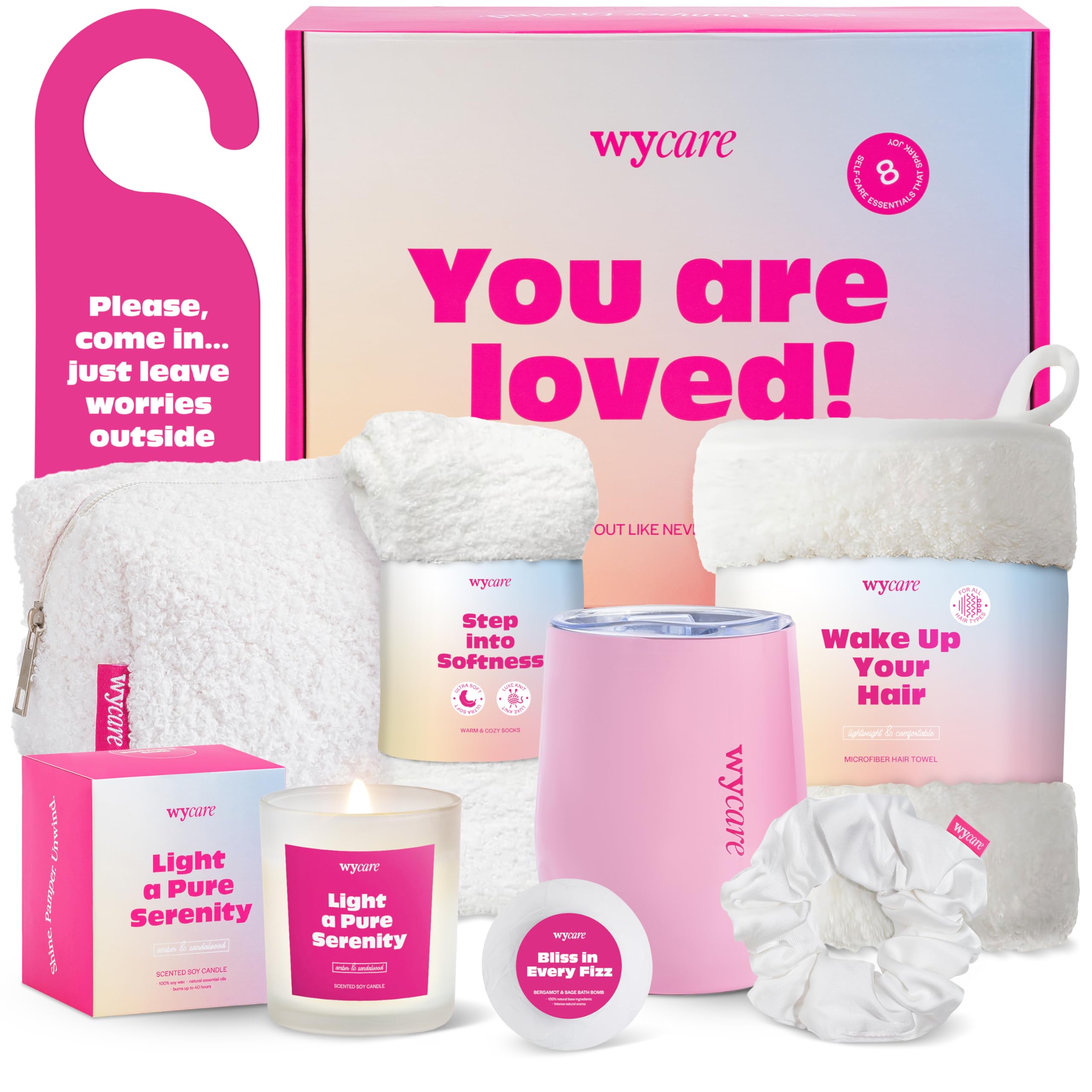 Wycare Gift Box Women fluffy cosmetic bag for stylish on-the-go organization.