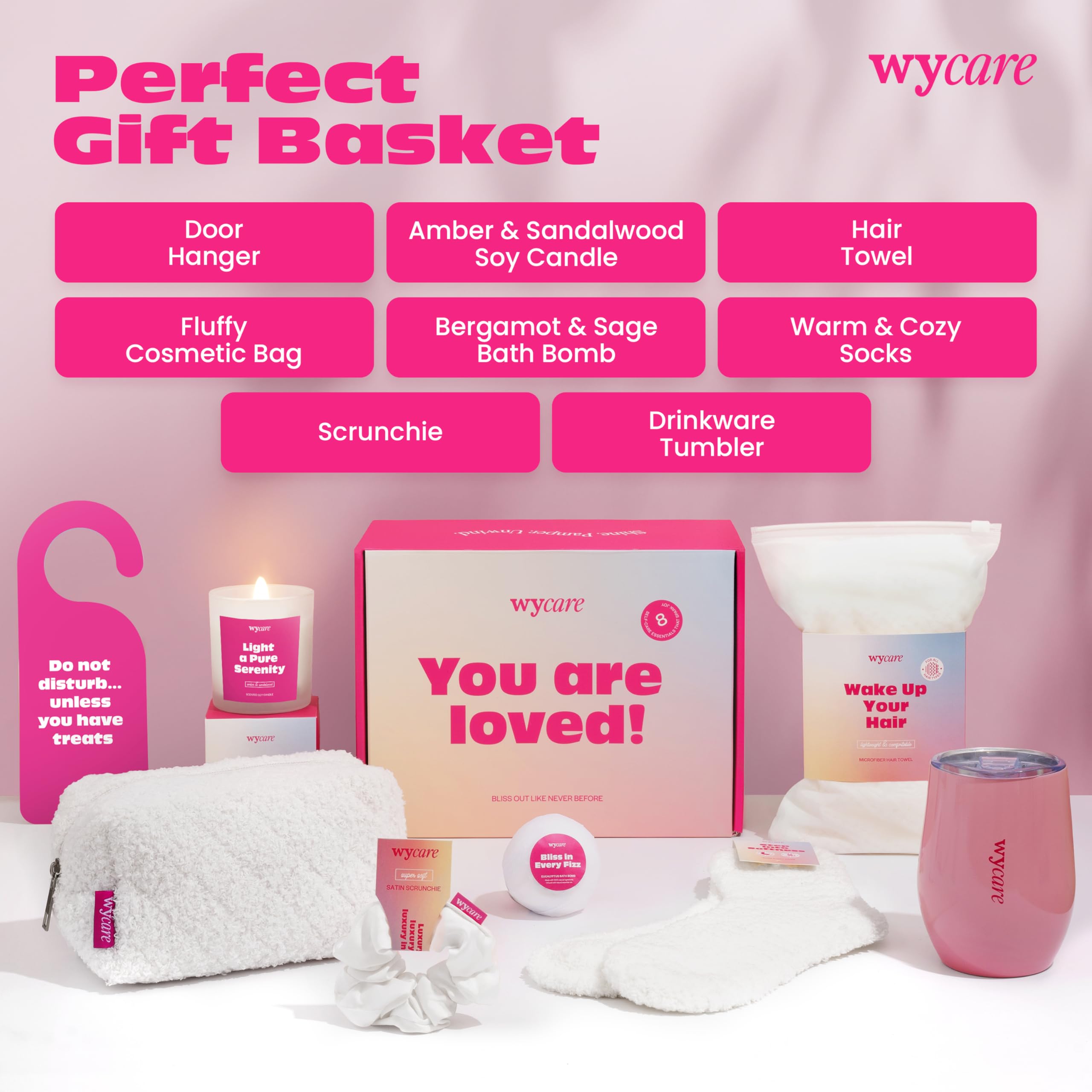 Wycare Gift Box Women soft hair towel for quick, gentle drying.