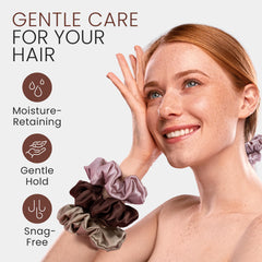 Wycare silk scrunchie set box shows elegant packaging for gifting.