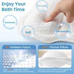 WYGOMES bath pillow easy cleaning with laundry bag and quick drying