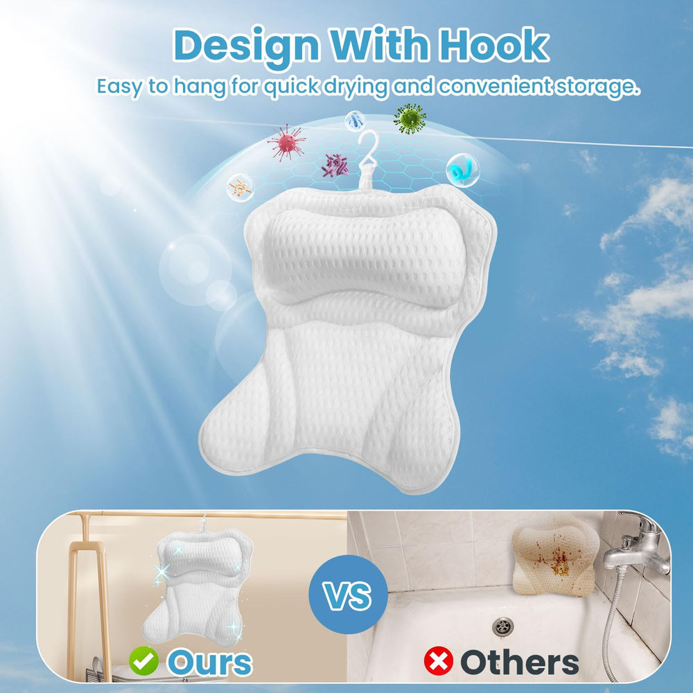 WYGOMES luxury spa-inspired bath pillow elevates bath-time relaxation