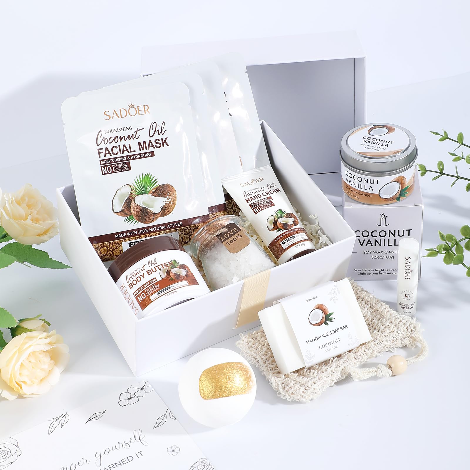WYHABYZ Coconut Body Butter deeply hydrating for soft skin.
