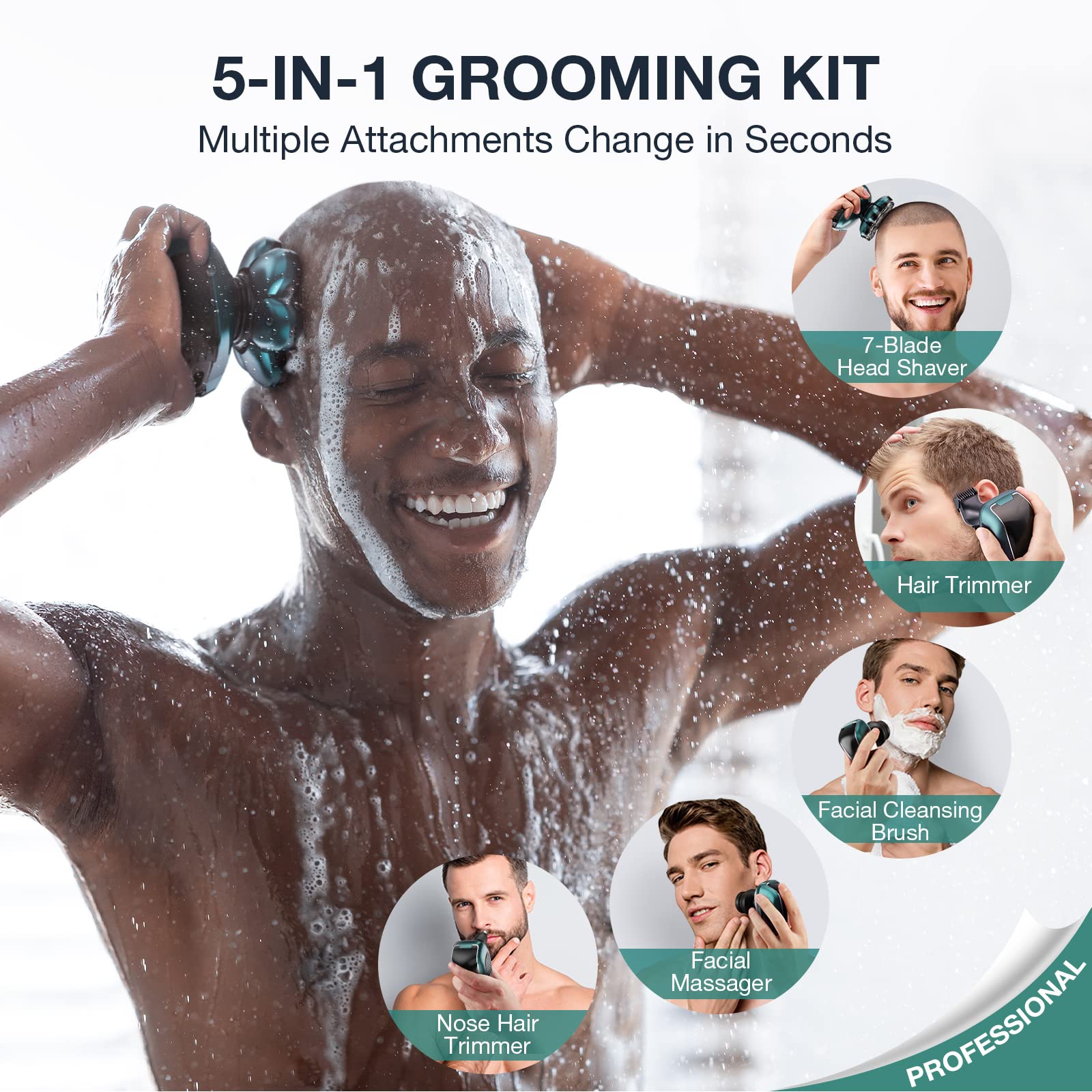Wyklaus nose hair trimmer keeps facial grooming neat.