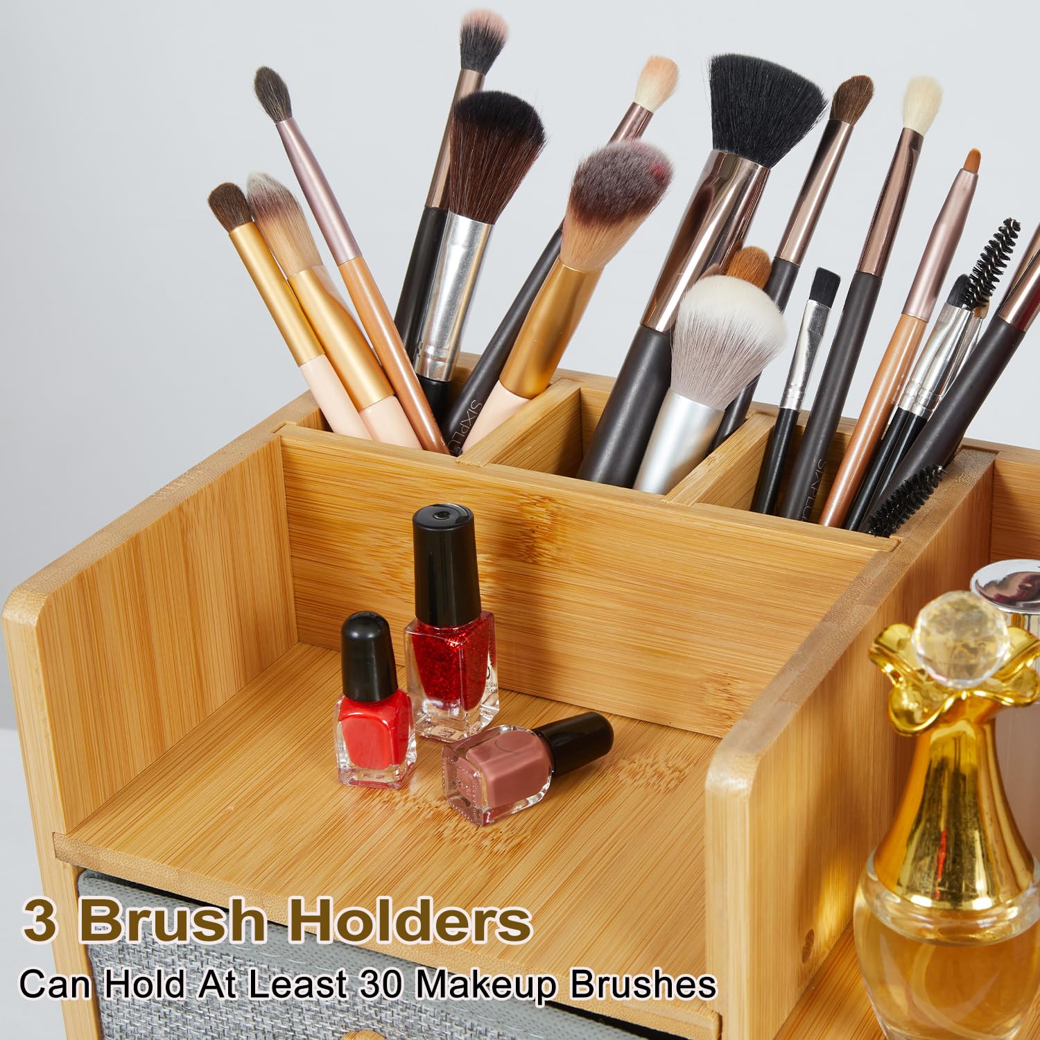 X-cosrack natural bamboo texture highlights an eco-friendly vanity upgrade.