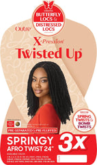 x-pression Outre Twisted Up 3X closeup shows soft texture and movement.