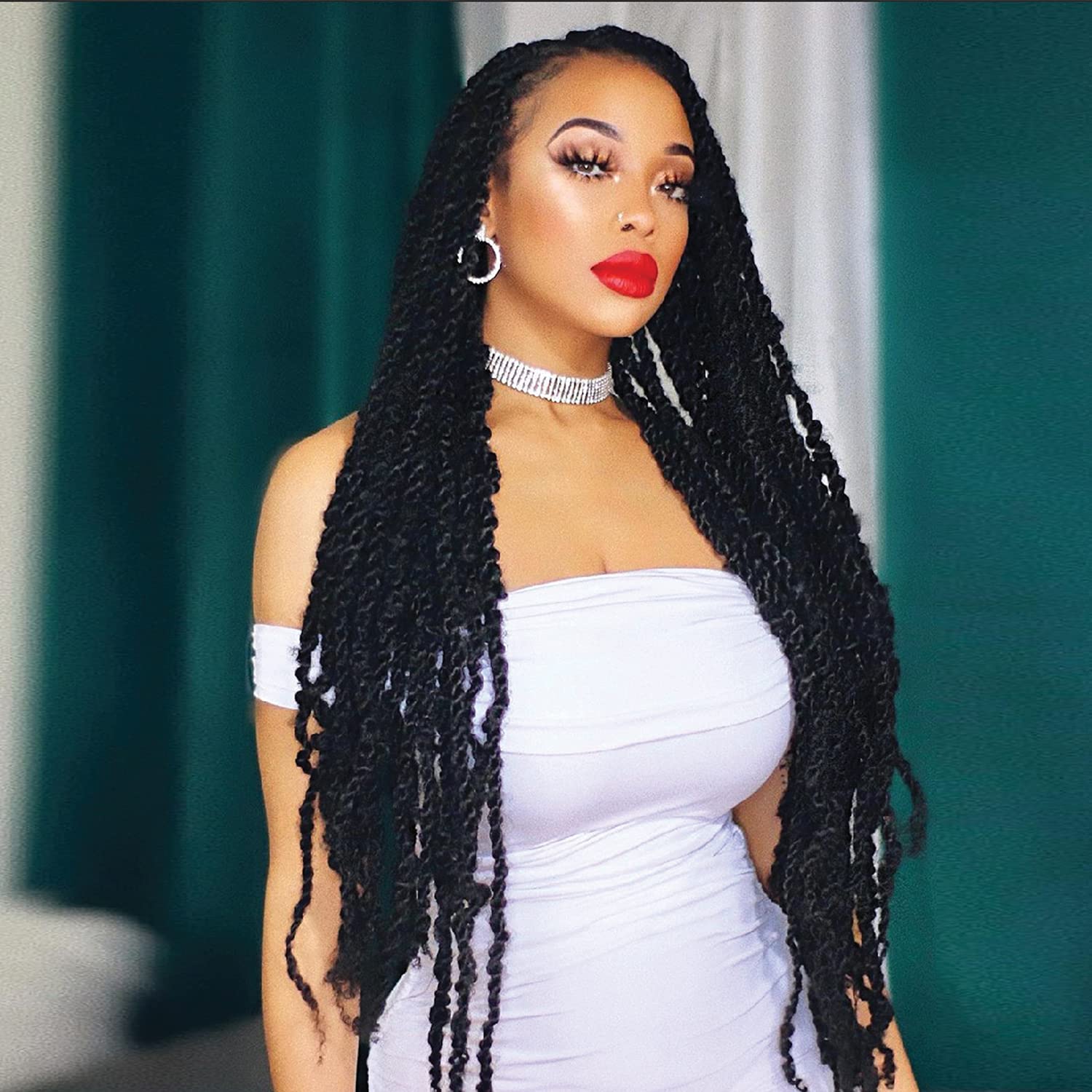 X-pression Twisted Up 3X Afro Twist 24 image with care tips to minimize frizz