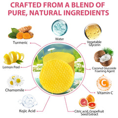Xaarty turmeric kojic cleansing pad microfiber side buffs away dead skin for a refreshed look