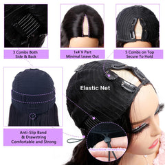 Xagujpo virgin-human-hair texture closeup shows bouncy body wave for styling.