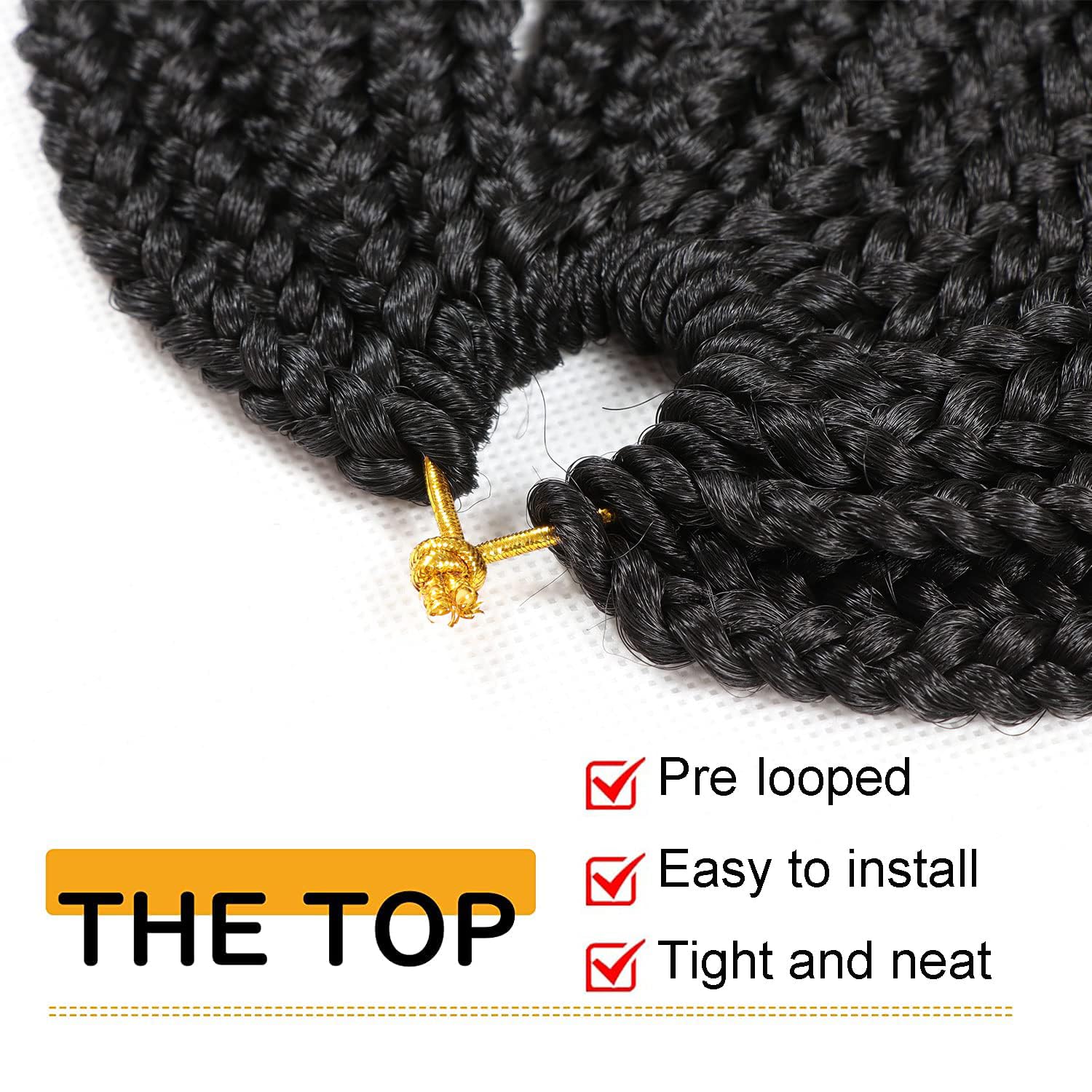 XCHSLB Install-ready crochet braids showcase neat, secure placement.