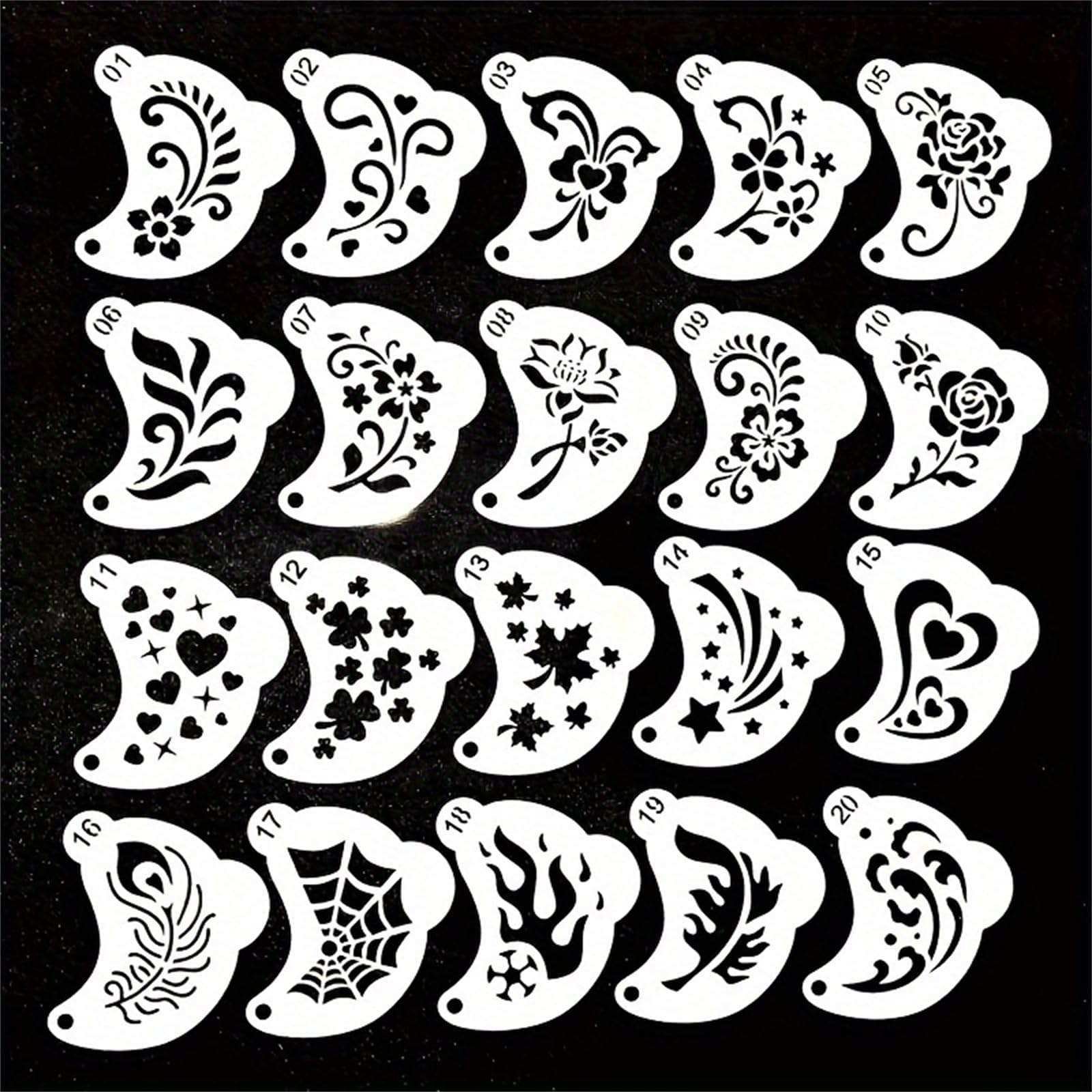 XCPrinted stencil animal wolf butterfly closeup for festive designs