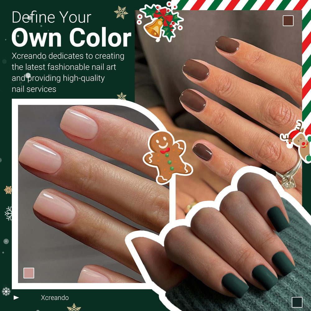 XCREANDO thick reusable solid color nails for multiple wears