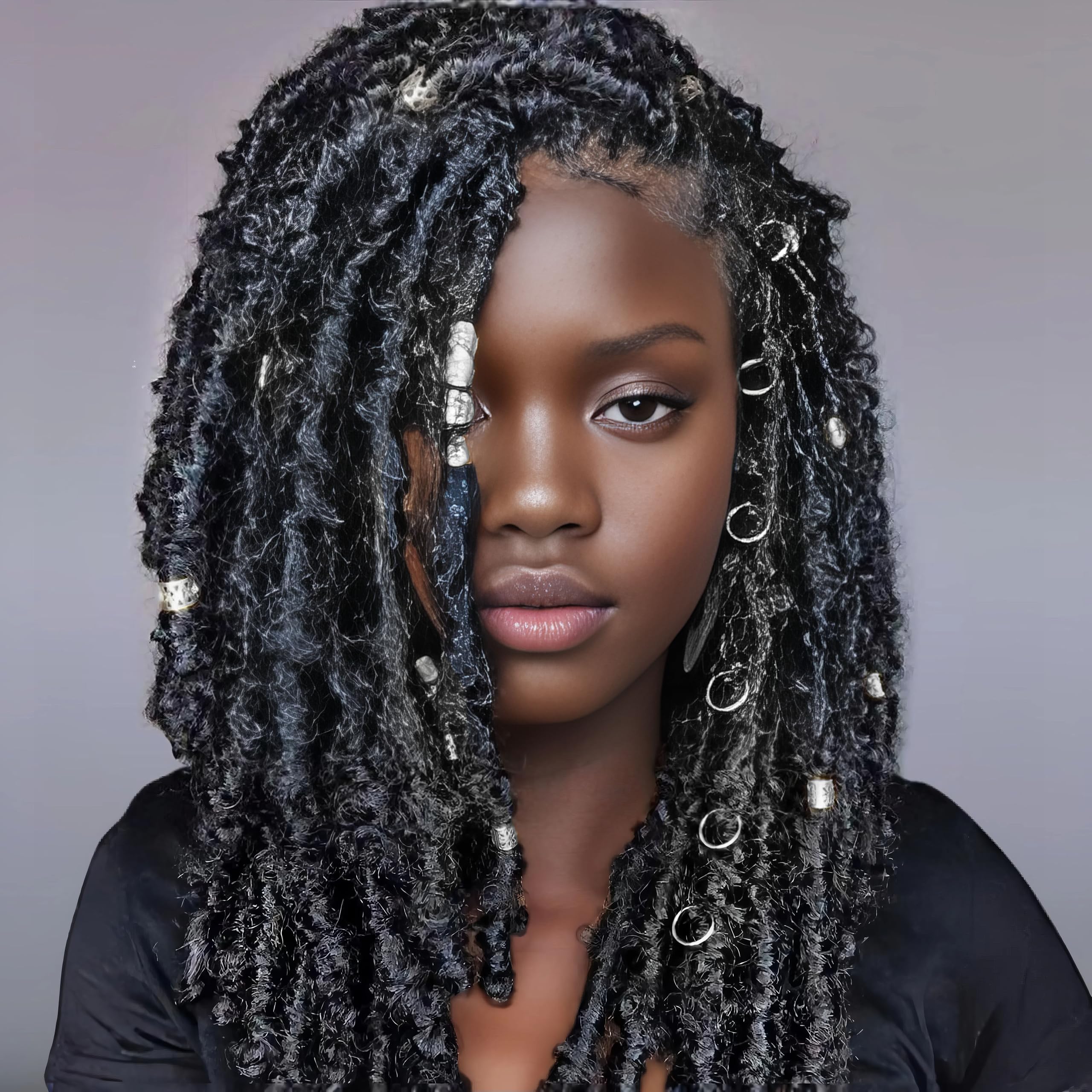 XCZYN silver adjustable braiding cuffs fit diverse hair textures smoothly.