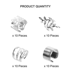 XCZYN silver dreadlock beard cuffs secure styles with lightweight, durable shine.
