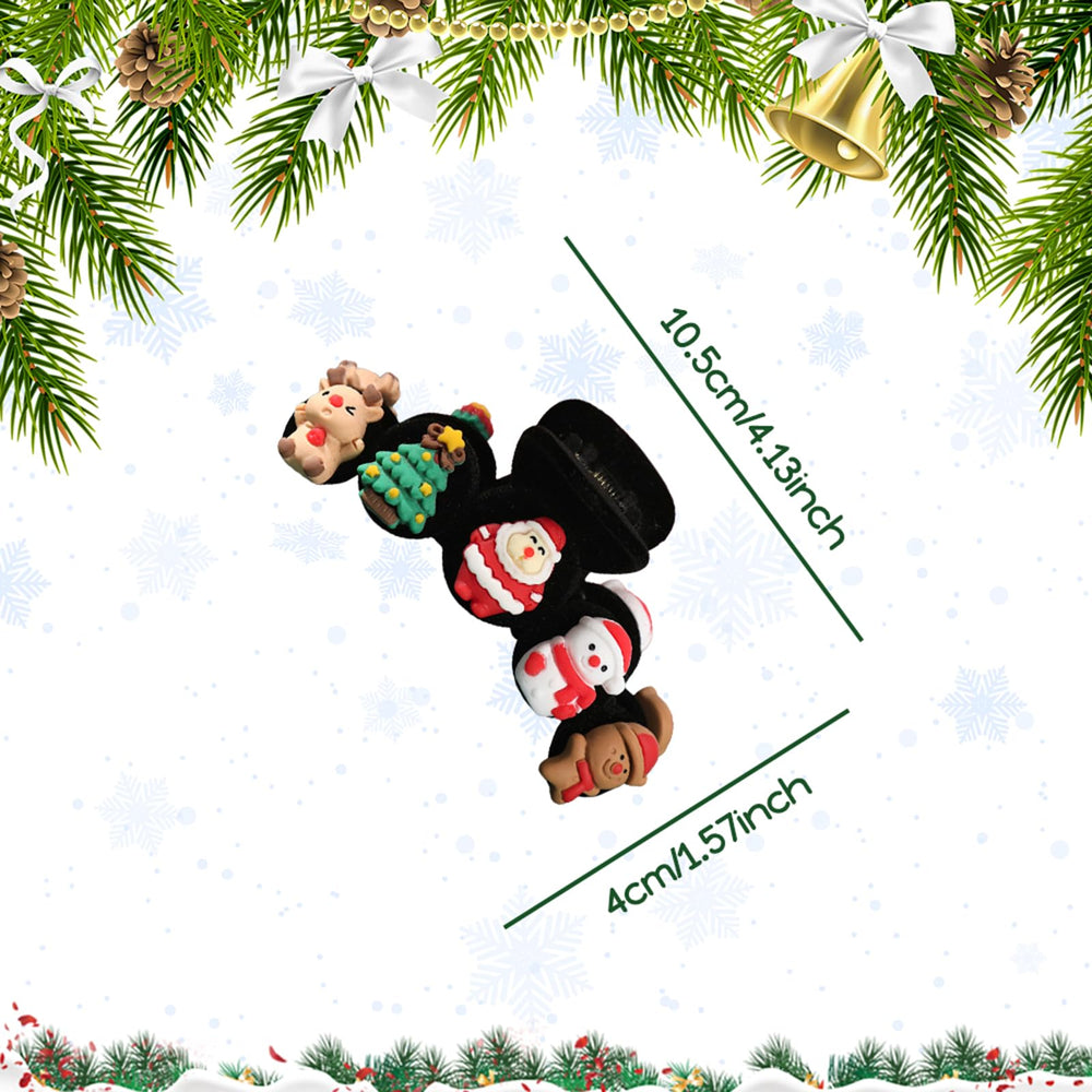 XEININVU Santa hair clip adds playful holiday flair to hairstyles.