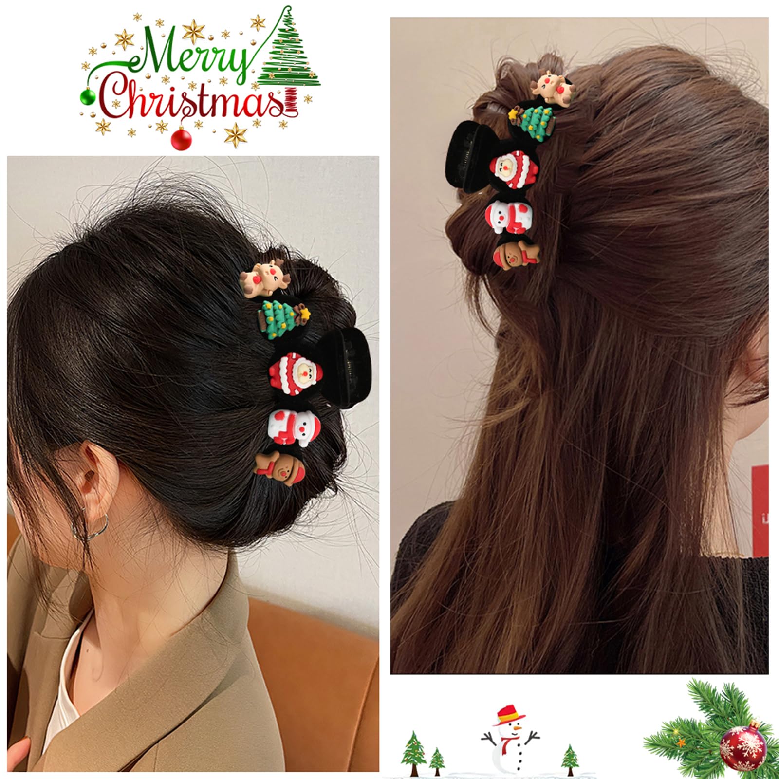 XEININVU velvet large hair clip dresses up thick hair with ease.