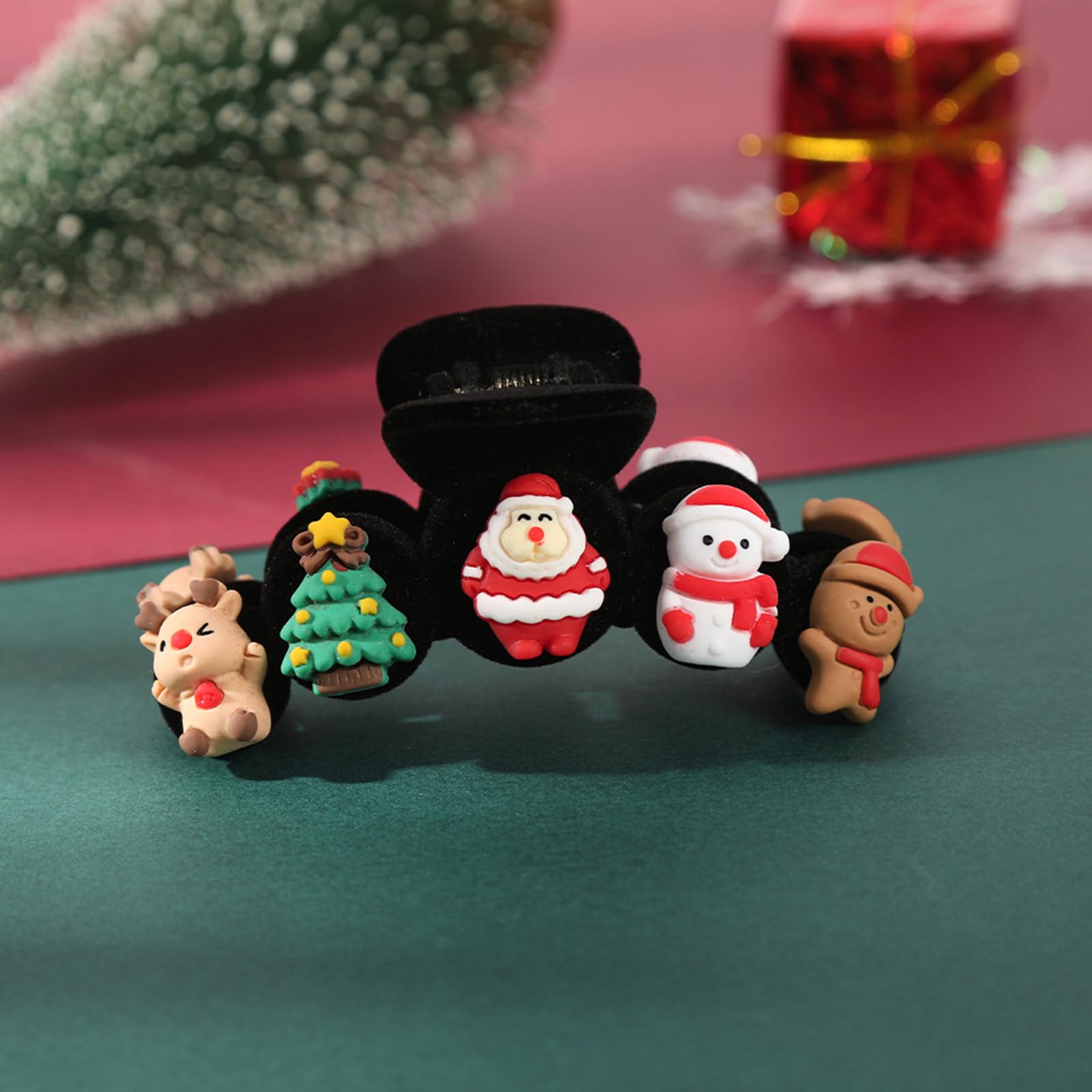 XEININVU winter party hair clip accents outfits for festive occasions.