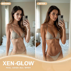 XEN-GLOW face and body application detail highlights even coverage