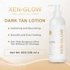 XEN-GLOW instant olive glow swatch demonstrates quick color without orange