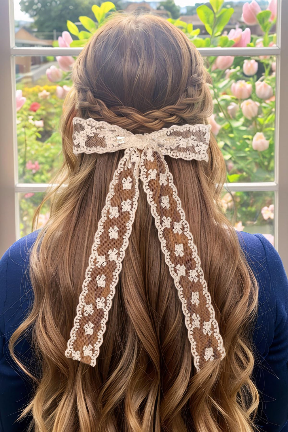 XFYUZR tassel bow clip white adds feminine charm to any hairstyle.
