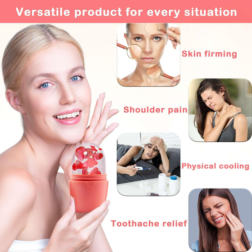 XHJRI Ice Face Roller easy-grip handle ensures comfortable, controlled massage.