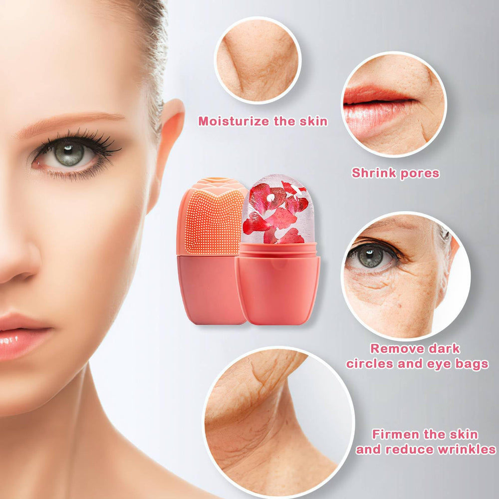 XHJRI Ice Face Roller frozen cubes deliver refreshing cold therapy for swelling.