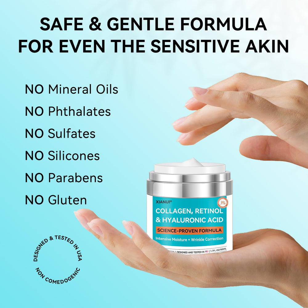 XIANUI face cream application motion displays smooth, fast absorption