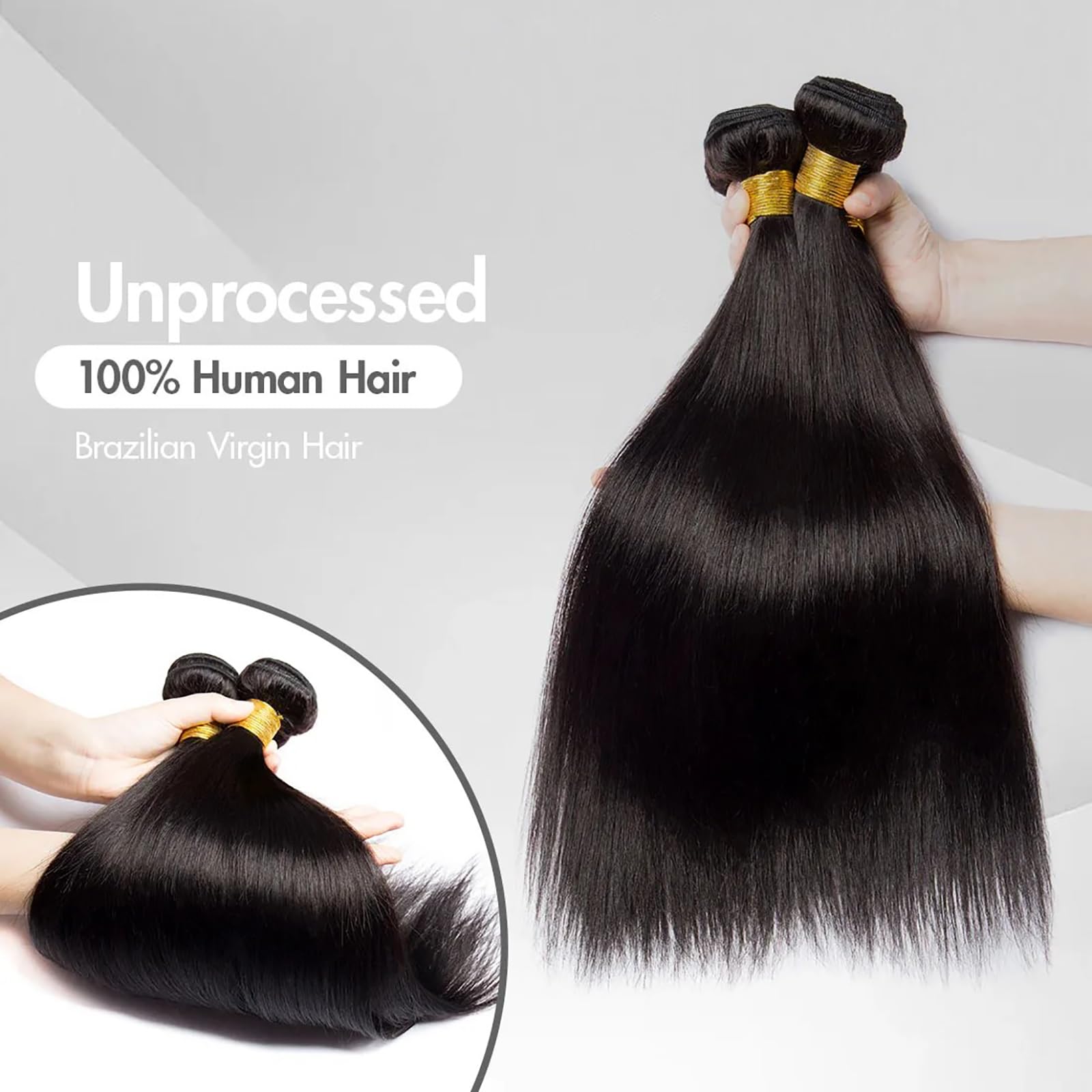 XIANYUN 12A natural color straight hair bundle for easy blend and styling.