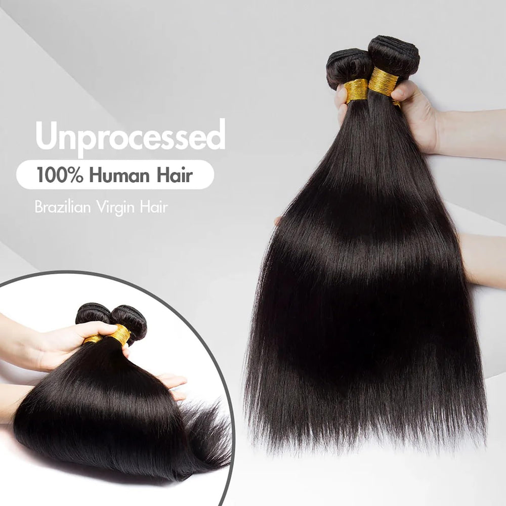 XIANYUN 12A natural color straight hair bundle for easy blend and styling.